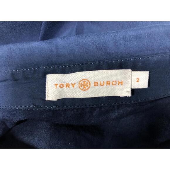 TORY BURCH Shirt Dress cotton blend poplin shift dress 2 Pockets. Side Zip Bin16 - Picture 7 of 8